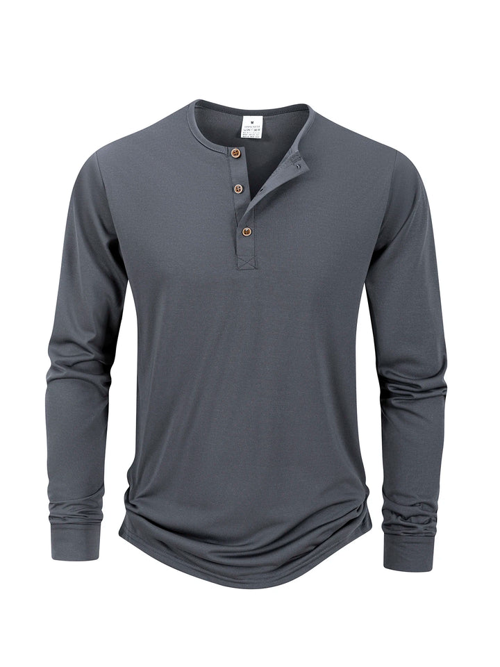 Liamm – Stylish Long Sleeve Henley T-Shirt