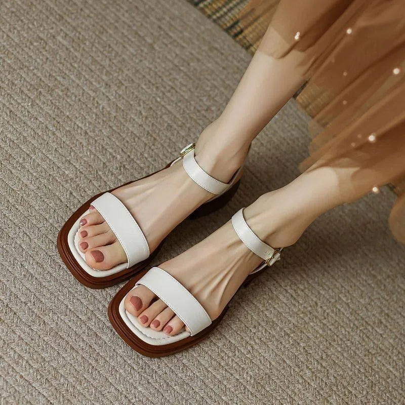 LINDA - ELEGANT LEATHER SANDALS
