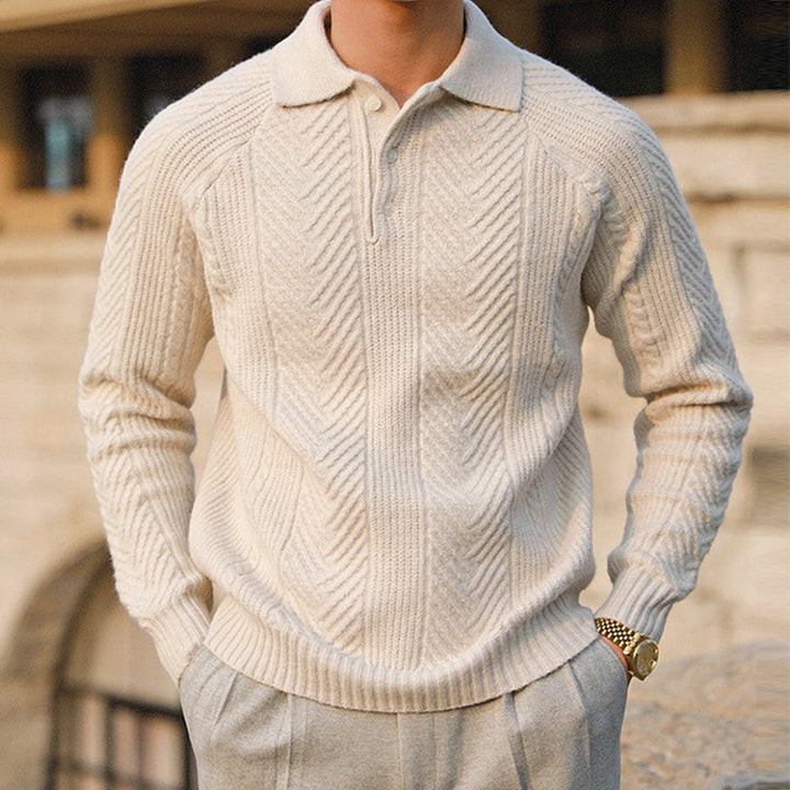 Harrison- Hand-Knitted Collared Sweater