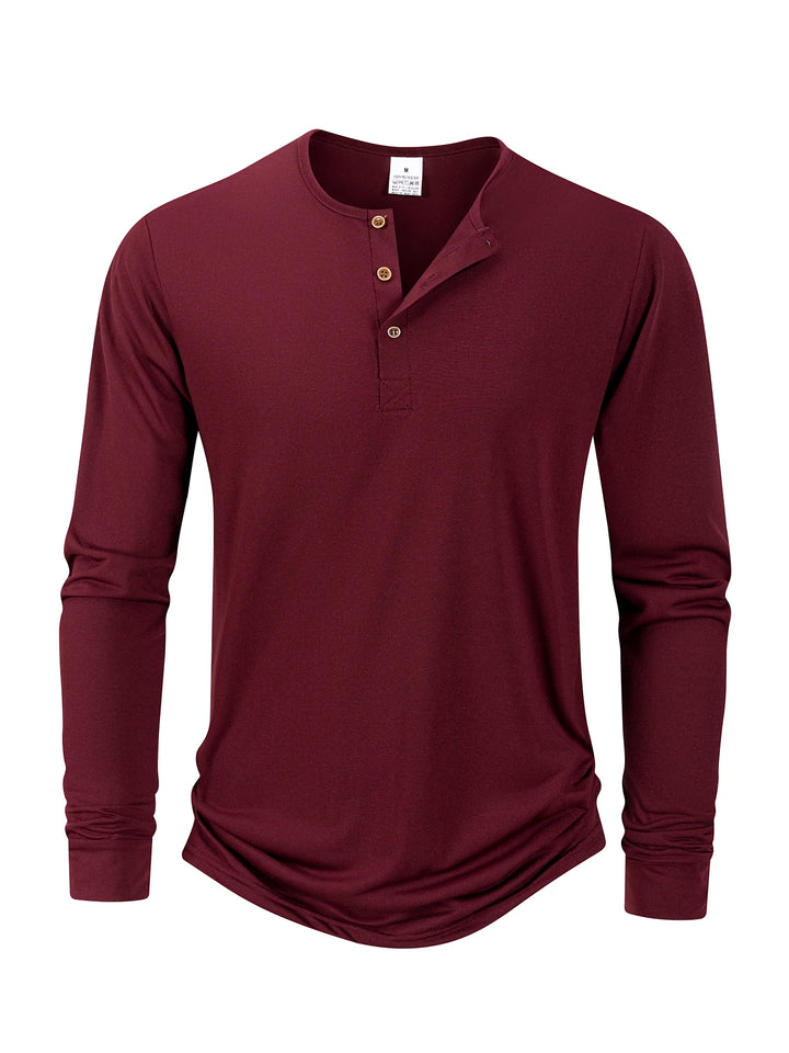 Liamm – Stylish Long Sleeve Henley T-Shirt