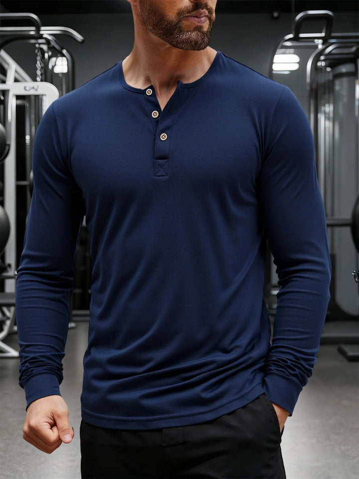 Liamm – Stylish Long Sleeve Henley T-Shirt