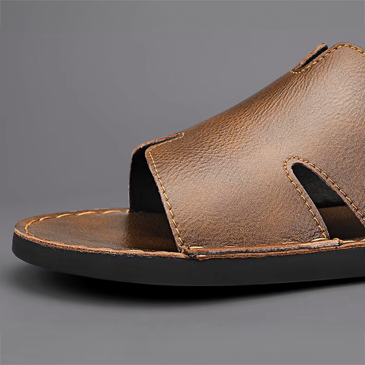 Brennan Leather Slides