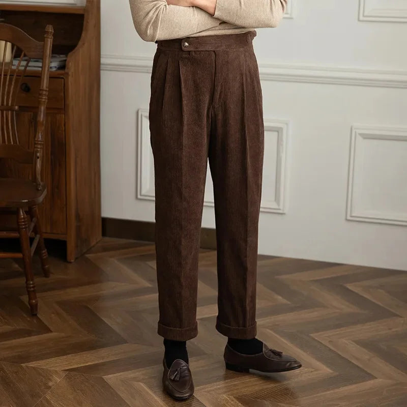 Theodore - High-Waisted Corduroy Trousers