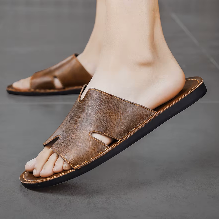 Brennan Leather Slides