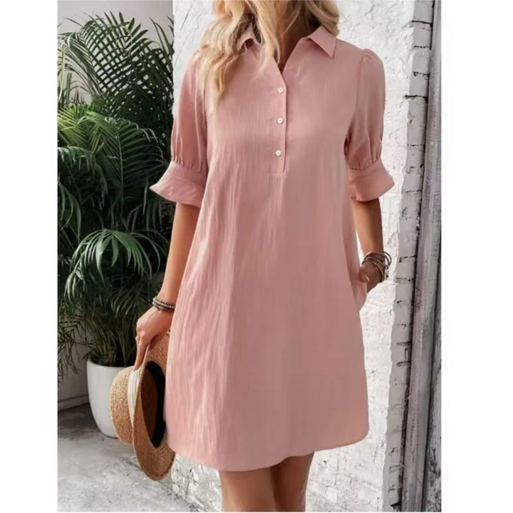 Natalia - Casual Button Down Shirt Dress