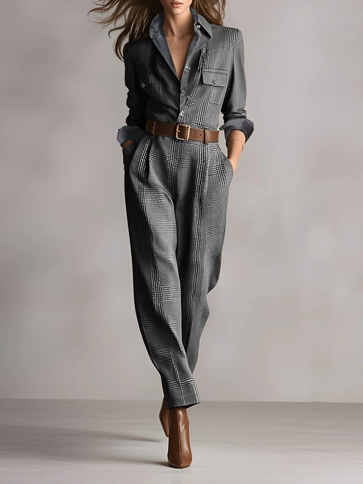 Vivienne - Brown Sophisticated Jumpsuit