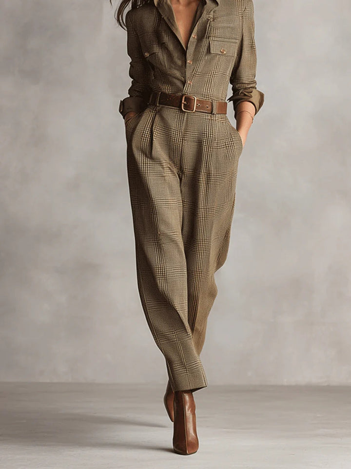 Vivienne - Brown Sophisticated Jumpsuit