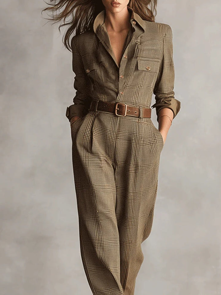 Vivienne - Brown Sophisticated Jumpsuit
