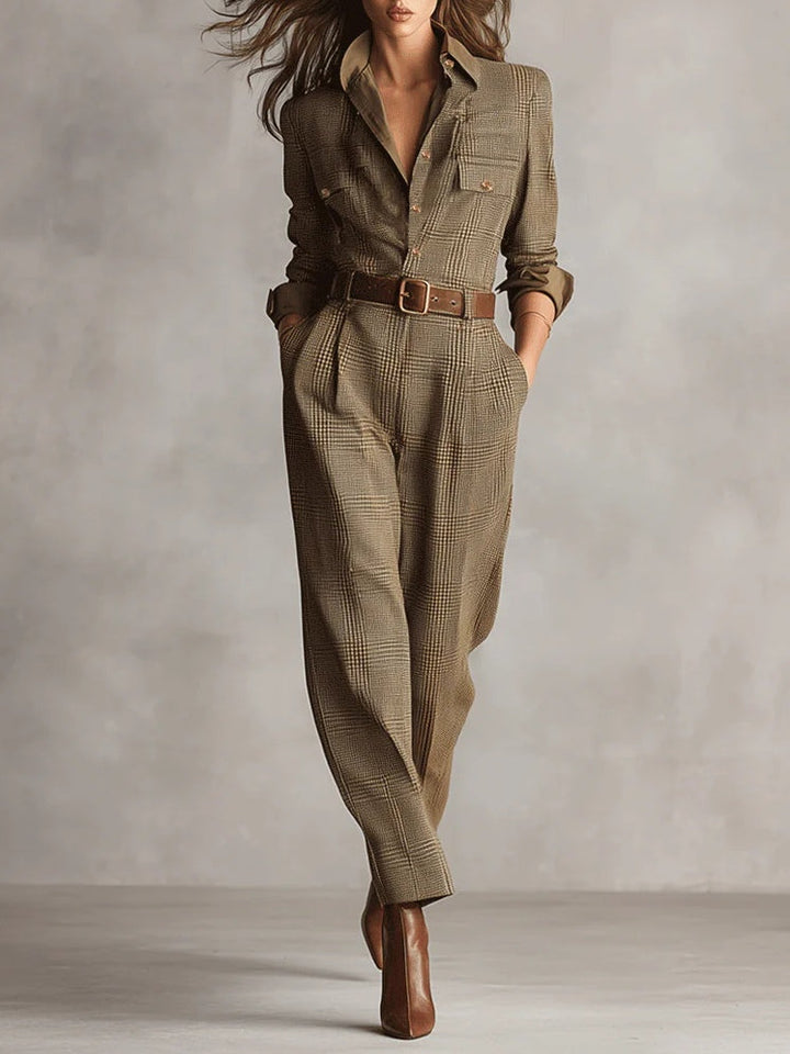 Vivienne - Brown Sophisticated Jumpsuit