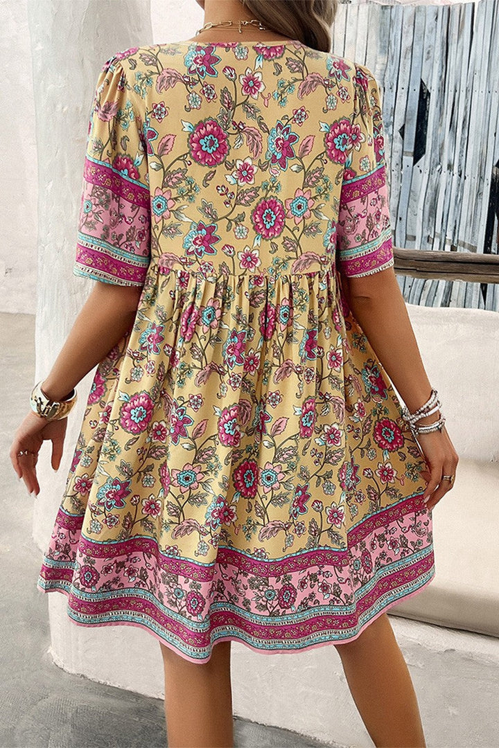 Mia - Comfy Floral Midi Dress