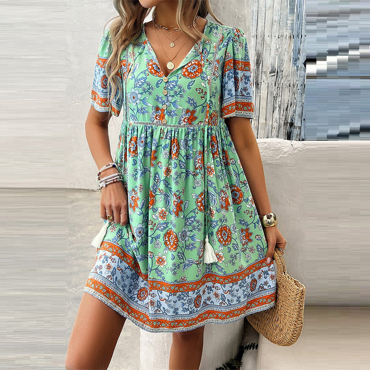 Mia - Comfy Floral Midi Dress