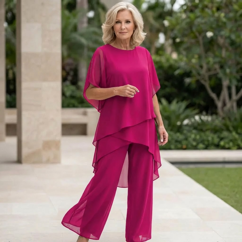 Sienna  - Draped Top with Palazzo Pants