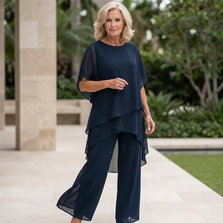 Sienna  - Draped Top with Palazzo Pants