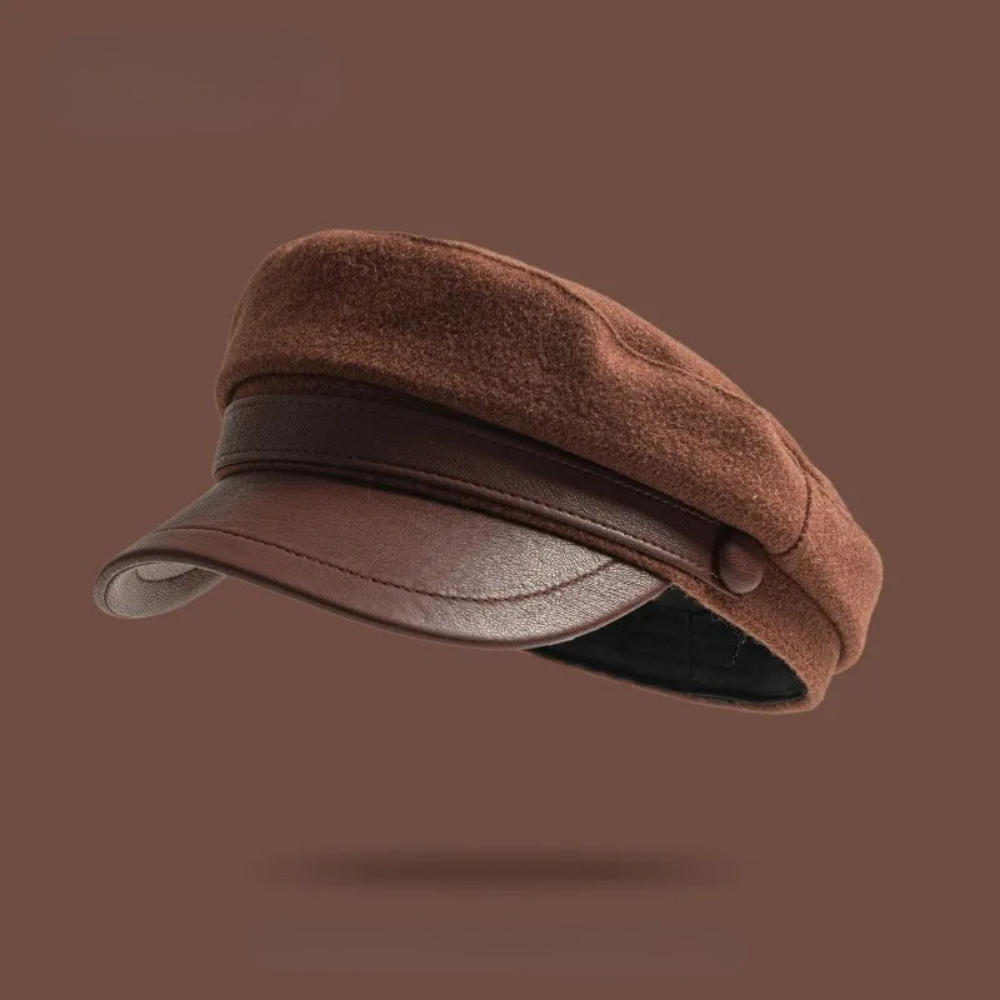 Dominic - Leather Brim Fisherman Cap