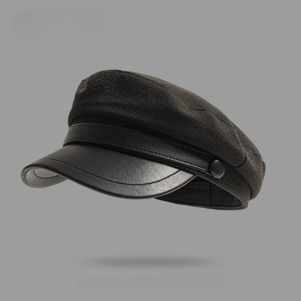 Dominic - Leather Brim Fisherman Cap