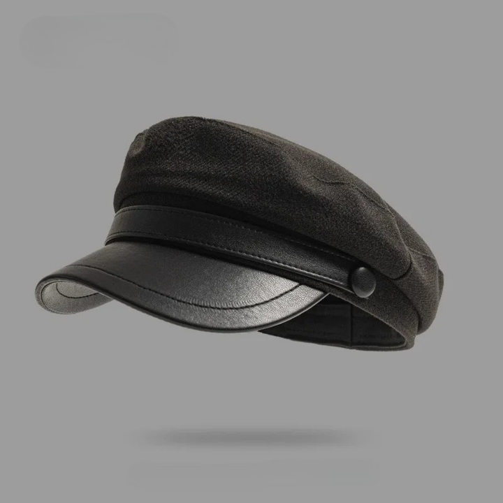 Dominic - Leather Brim Fisherman Cap
