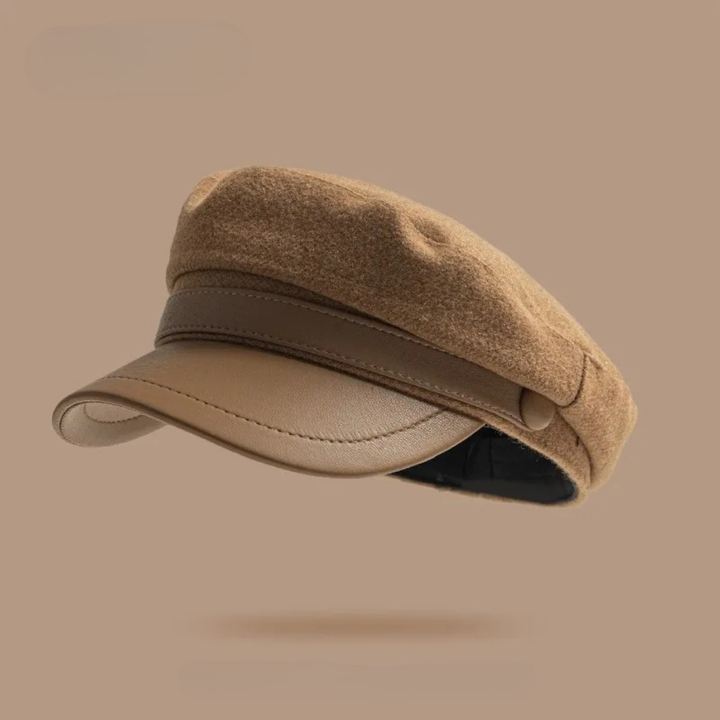 Dominic - Leather Brim Fisherman Cap
