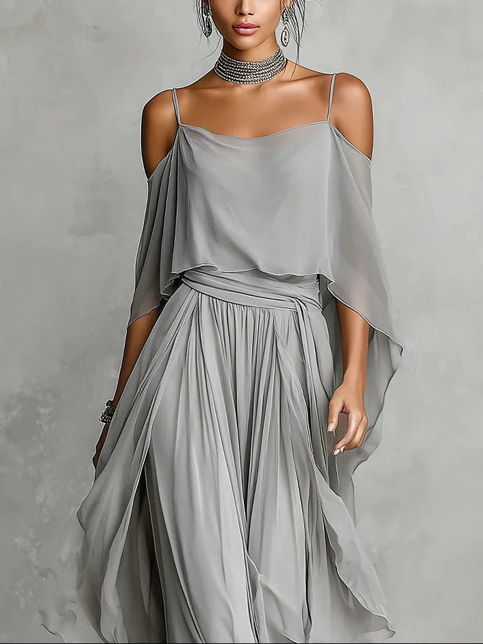 Ivana - Off-Shoulder Flowy Set